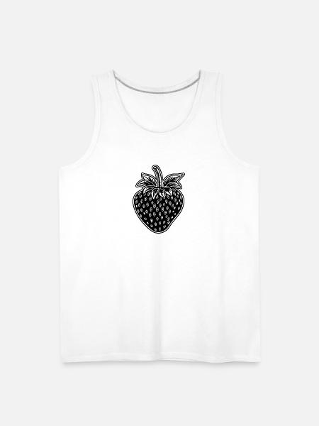 Strawberry Fruit Berries - Men's Premium Tank - white