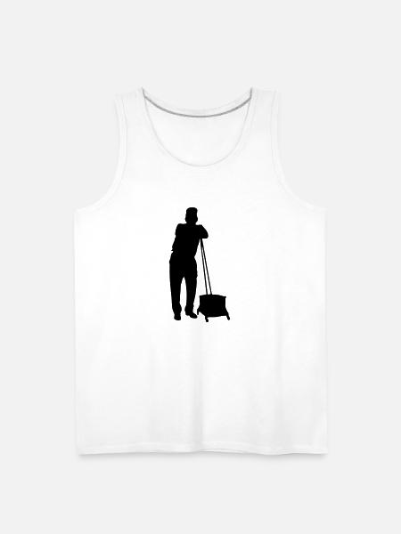 janitor - Men's Premium Tank - white