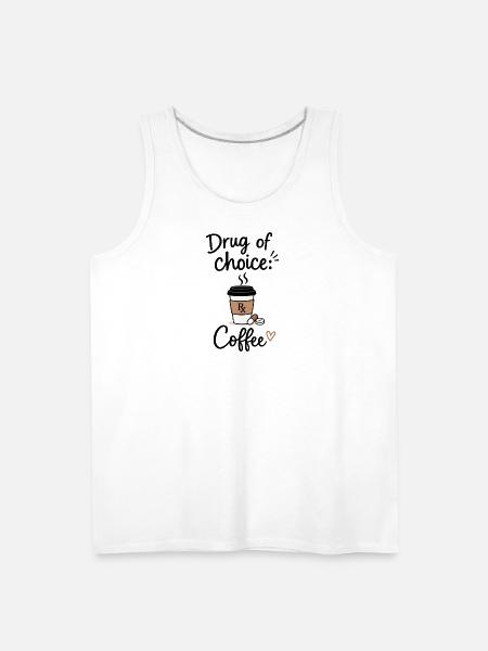 Drug of Choice: Coffee Rx - Men's Premium Tank - white