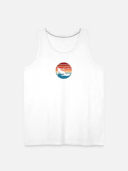 Sunset Kite Surf Silhouette - Men's Premium Tank - white
