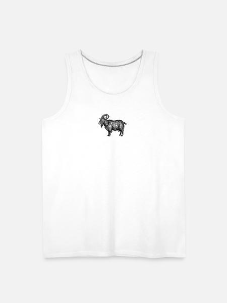 Midnight Nebula Goat - Men's Premium Tank - white