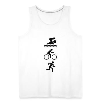 Triathlon - Men's Premium Tank - white - Front