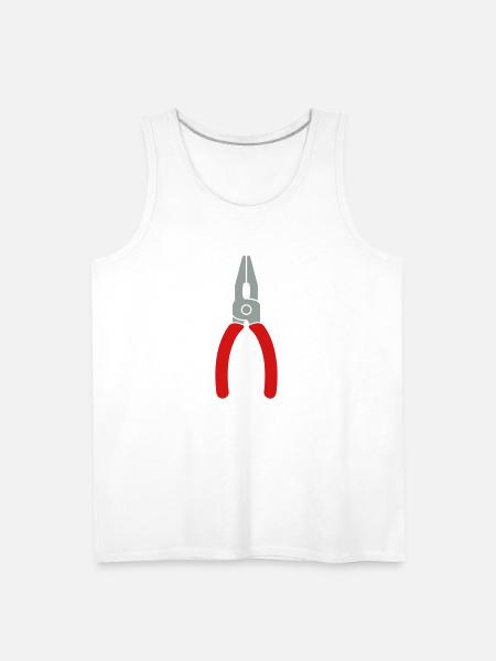 Pliers Tool Logo - Men's Premium Tank - white