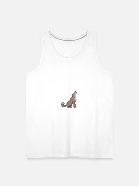 Wolf Howling Wolf - Men's Premium Tank - white