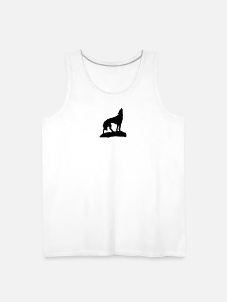 Howling Wolf. - Men's Premium Tank - white