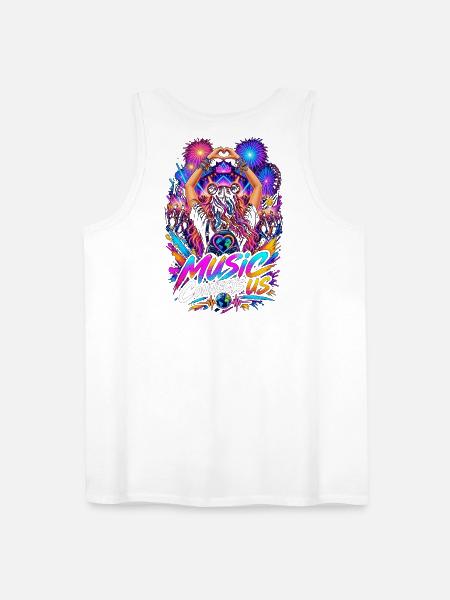 Music Connects Us - Men's Premium Tank - white