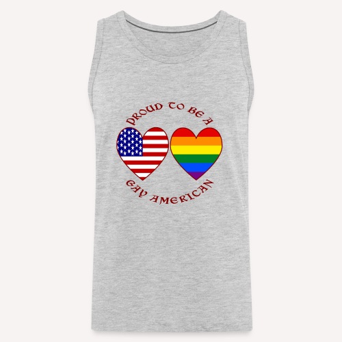 Proud To Be a Gay American Red Letters - Men's Premium Tank