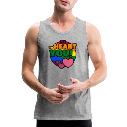 My Heart To You! I love you - printed clothes - Men's Premium Tank