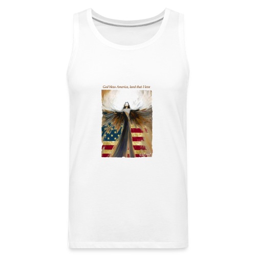 God bless America Angel_Strong color_Brown type - Men's Premium Tank