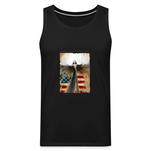 God bless America Angel_Strong color_Brown type - Men's Premium Tank