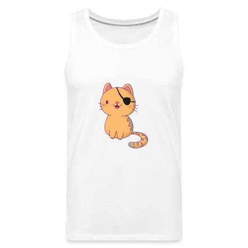 Cat with 3D glasses doing Vision Therapy! - Men's Premium Tank