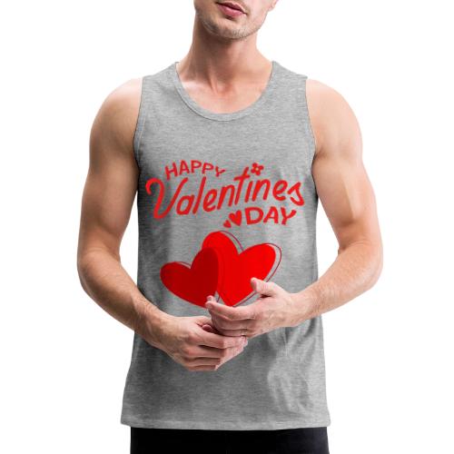 Heart design, Love, Valentine's Day, February 14 - Men's Premium Tank