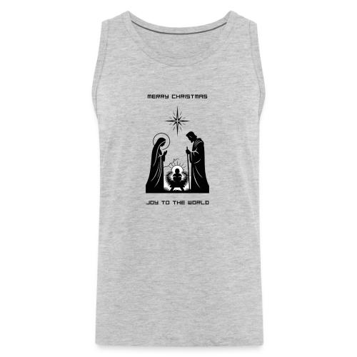 Joy to the World T-Shirt | Minimalist Nativity - Men's Premium Tank