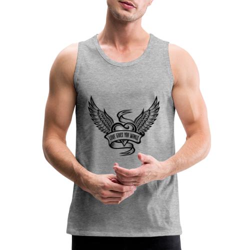 Love Gives You Wings, Heart With Wings - Men's Premium Tank