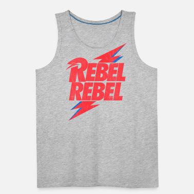 T-shirt David Bowie Rebel Rebel Avec Flash - Produit Officiel - Coupe Classique, 100% Coton - Homme
