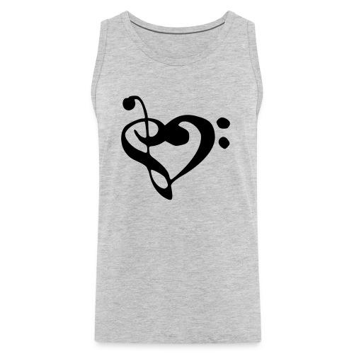 musical note with heart - Men's Premium Tank