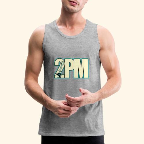 2PM Teal Guitar Logo - Men's Premium Tank