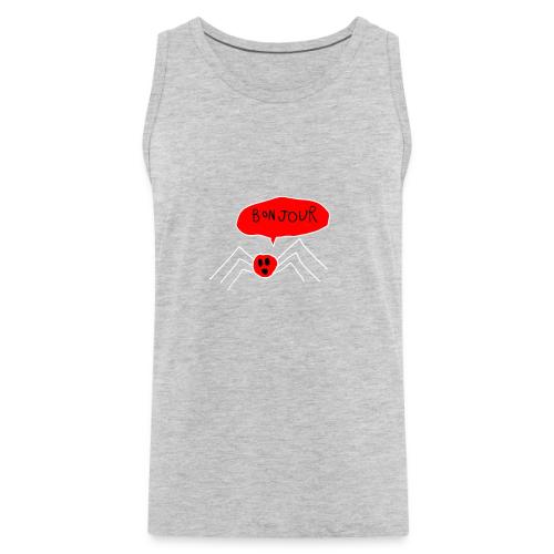 Bonjour Spider, White Outline (tshirts) - Men's Premium Tank