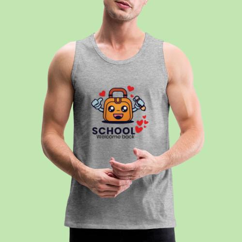 first day of school outfit- school Welcome back - Men's Premium Tank