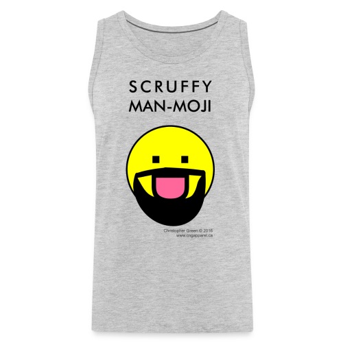 Scruffy man moji COLOUR png - Men's Premium Tank