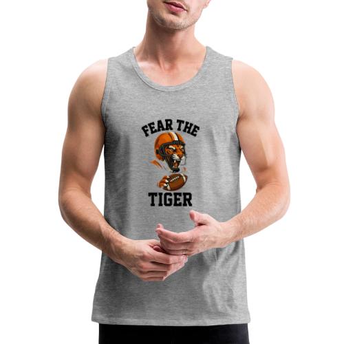 Fear The Tiger Football Helmet T-Shirt - Men's Premium Tank