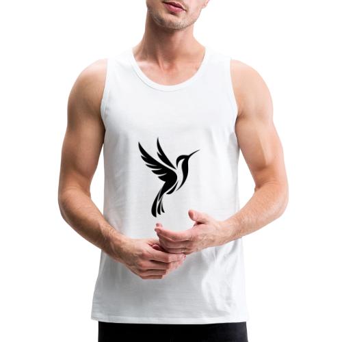 Hummingbird Spot Logo in Black - Men's Premium Tank