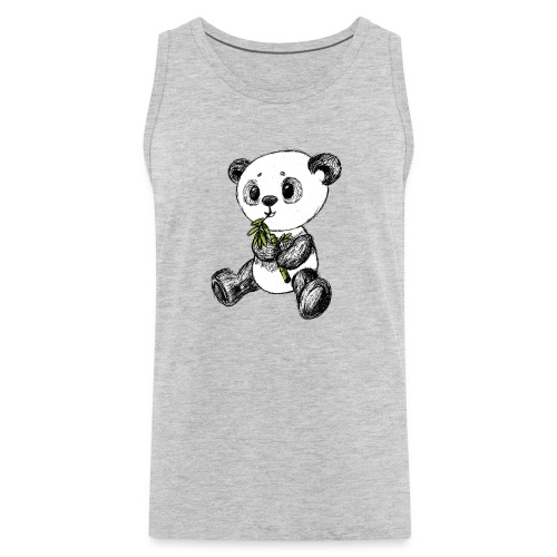 Panda bear colored scribblesirii - Men's Premium Tank