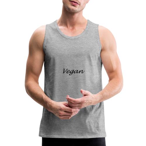 vegan only blck - Men's Premium Tank