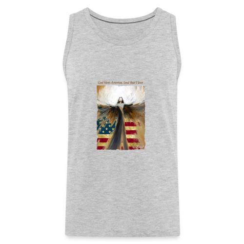 God bless America Angel_Strong color_Brown type - Men's Premium Tank