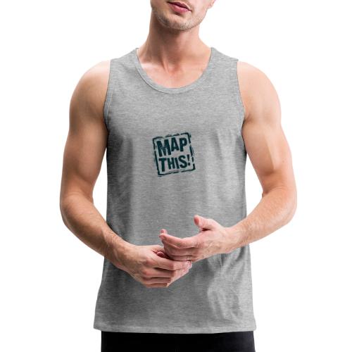 MapThis! Black Stamp Logo - Men's Premium Tank