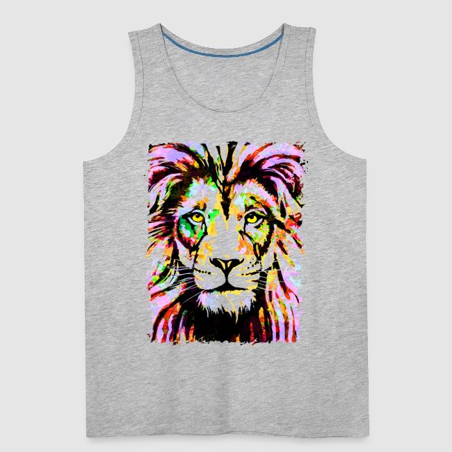 Colorful Lion Head - Lion Face Drawing