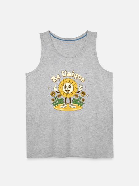Be Unique Sunflower Hero - Men's Premium Tank - heather gray