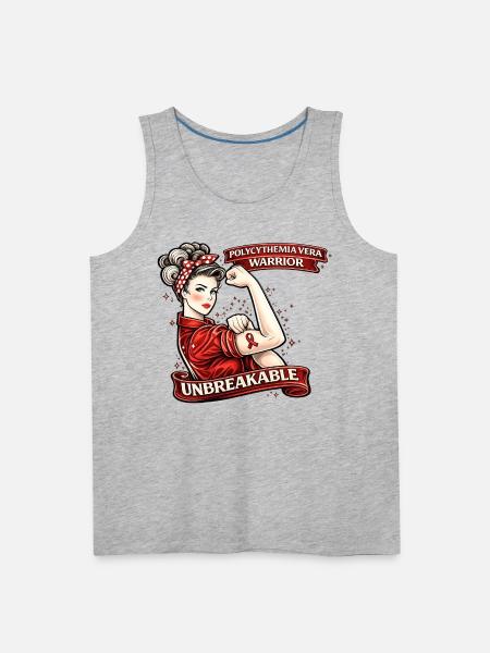 Unbreakable Polycythemia Vera Warrior - Men's Premium Tank - heather gray