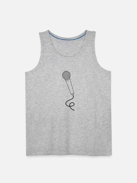 microphone - Men's Premium Tank - heather gray