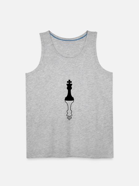 Shadow Chess King - Men's Premium Tank - heather gray