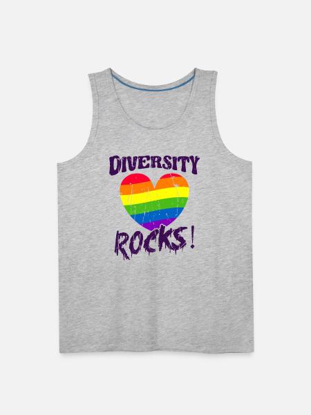 Diversity Rocks! - Diversity - Men's Premium Tank - heather gray