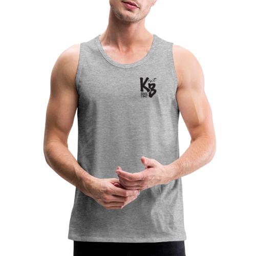 Kure Beach Sunrise-Black Lettering-Front and Back - Men's Premium Tank