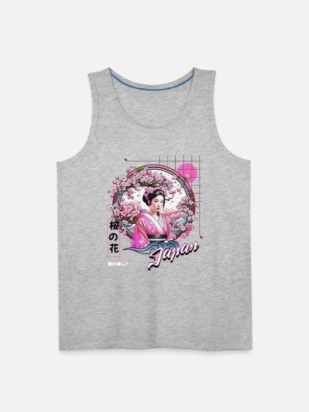 Sakura Serenity - Men's Premium Tank - heather gray