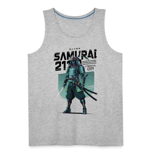 Cyber Samurai 2110: Glowing Katana Warrior - Men's Premium Tank