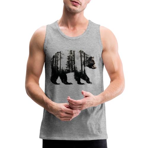 Evergreen Bear Silhouette - Men's Premium Tank