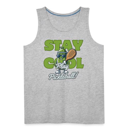 Show Your Pickleball Love - Sporty Cartoon Pickle - Men's Premium Tank