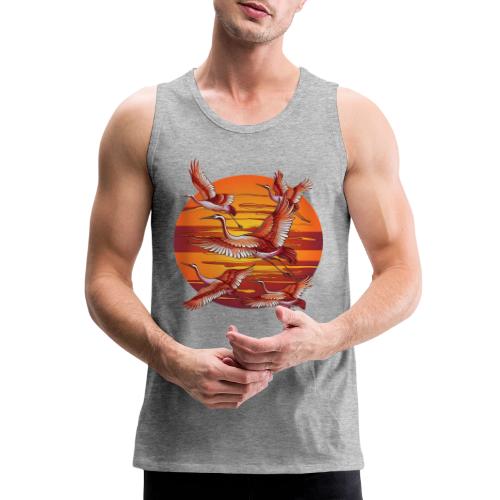 Japanese Cranes Migrating: Travel & Journey - Men's Premium Tank