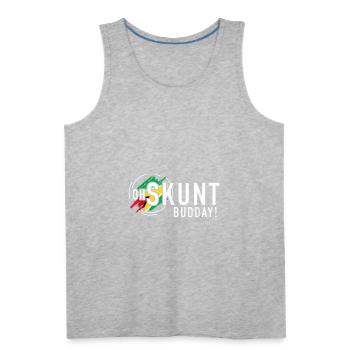 Skunt With Guyana Flag Funny Patriotic Design 4th - Men's Premium Tank - heather gray - Front