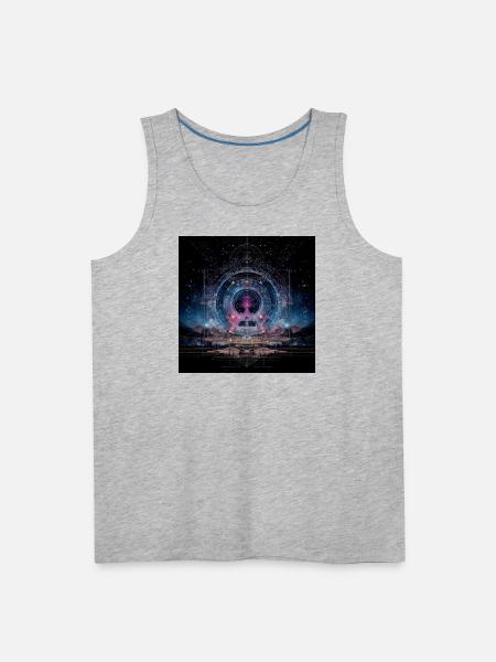 Cosmic Nebula - Men's Premium Tank - heather gray