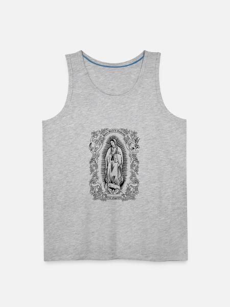 Notre-Dame de Guadalupe Vierge Marie Christian Gift - Débardeur Premium pour hommes - gris chiné