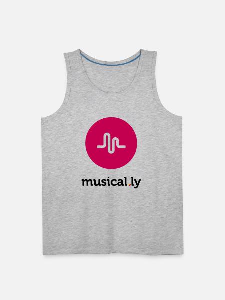 Musical.ly Logo - Men's Premium Tank - heather gray