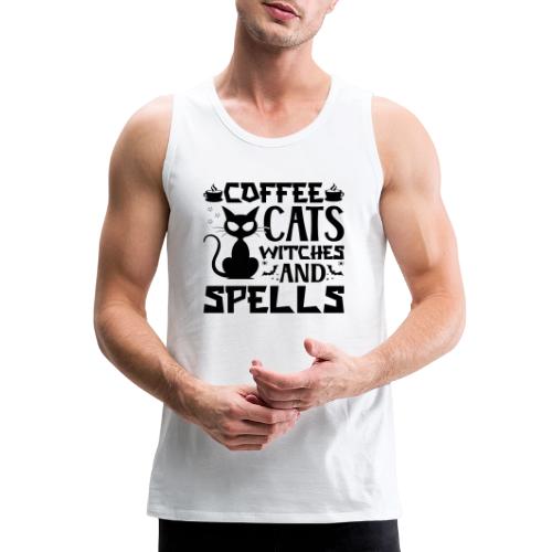 Coffee, Cats, Witches & Spells - Men's Premium Tank
