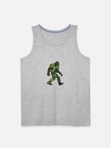 Camo Bigfoot - Men's Premium Tank - heather gray
