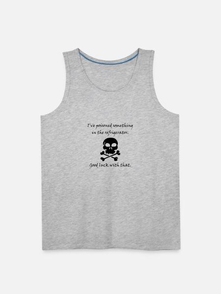 Poisoned Refrigerator Skull - Men's Premium Tank - heather gray