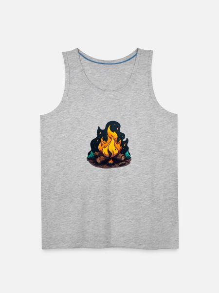 Firepit bonfire - Men's Premium Tank - heather gray